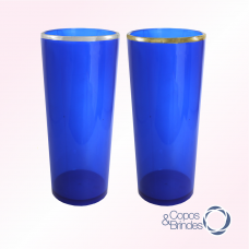 Long Drink Azul Transparente - Fio na Borda